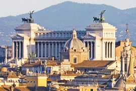 Das Monumento Vittorio Emanuele II. an der Piazza Venezia